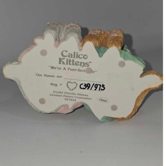 Enesco Calico Cats "We're a Purrfect Pair" 627925‎ - Picture 5 of 5